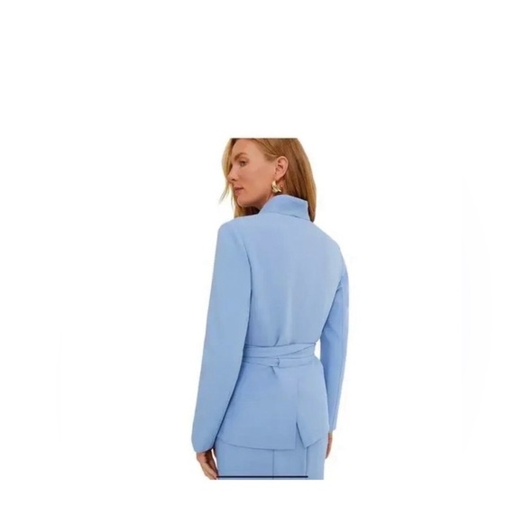 Tuckernuck Gracie wrap blazer jacket Ladies size large Cornflower blue - Picture 3 of 8
